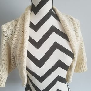 New York & Co cream sweater shrug